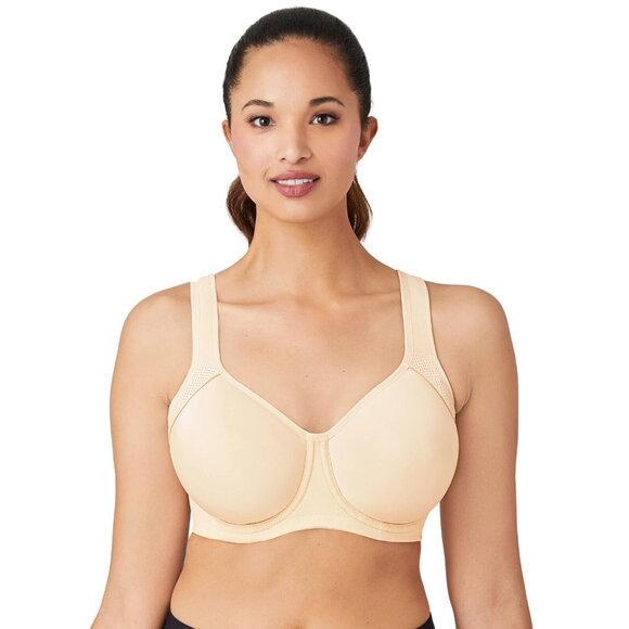 Wacoal Womens 32DDD Beige Lindsey Sport Contour Underwire Bra NEW - Picture 1 of 2
